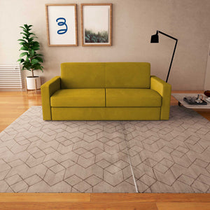 baldiflex divano letto willy tessuto senape frontale