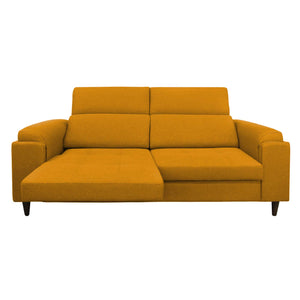 Divano allungabile frontale metà aperto tessuto mango Derry Baldiflex