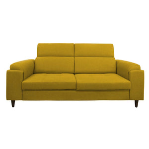 Divano allungabile frontale tessuto senape Derry Baldiflex