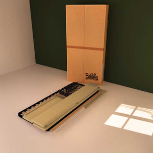 Baldiflex letto contenitore singolo in tessuto sfoderabile Rossano cammello scatola