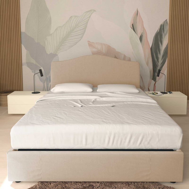 Lit coffre king size / queen size en tissu Vittoria