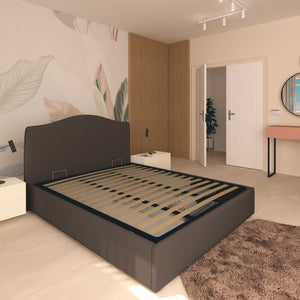 Lit coffre une place et demie en tissu Vittoria