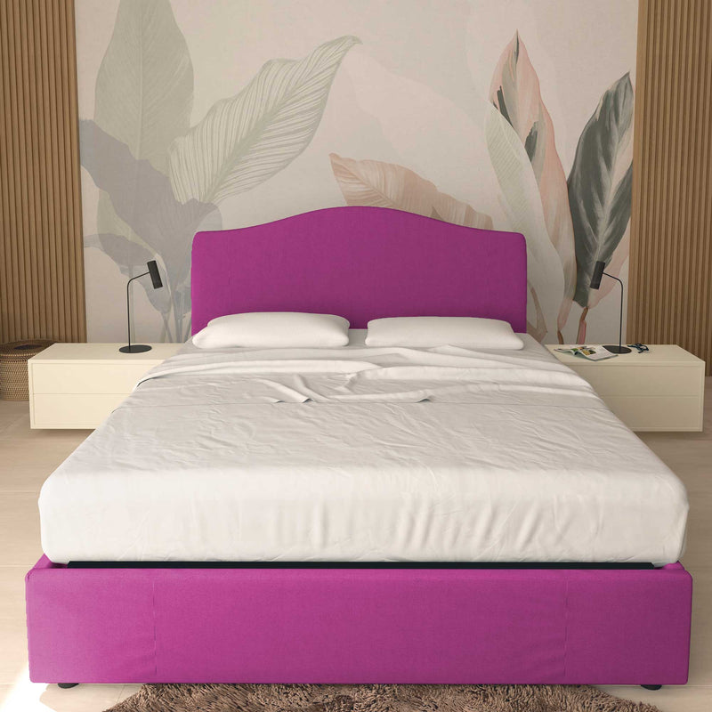 Lit coffre queen size en tissu Vittoria