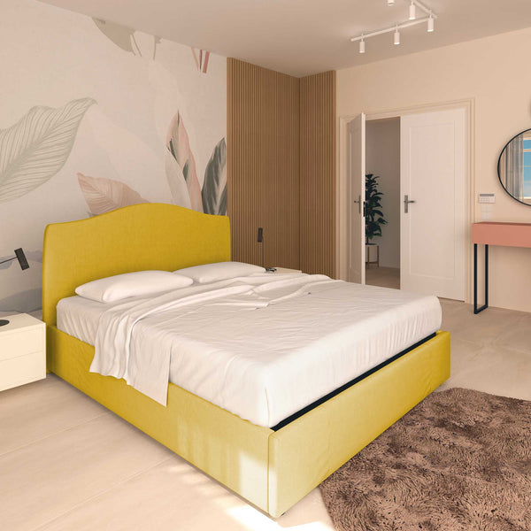 Lit coffre simple en tissu Vittoria