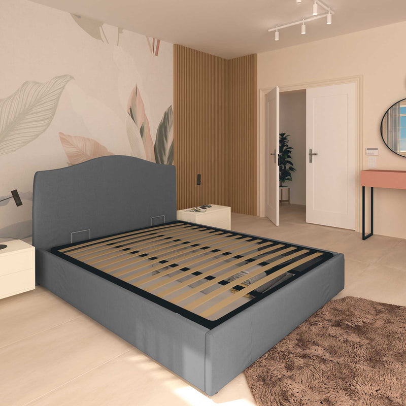 Single storage bed in Vittoria fabric