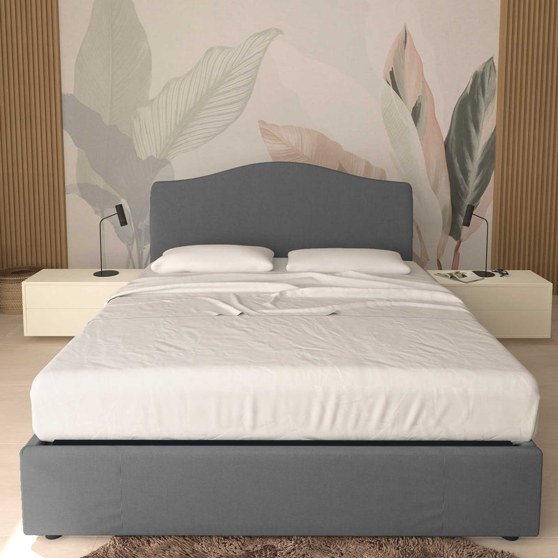 Lit coffre king size / queen size en tissu Vittoria