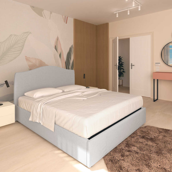 Lit coffre simple en tissu Vittoria