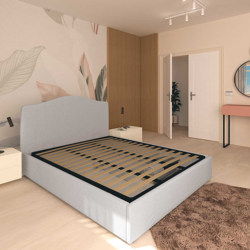 Letto contenitore  king size / queen size in tessuto Vittoria