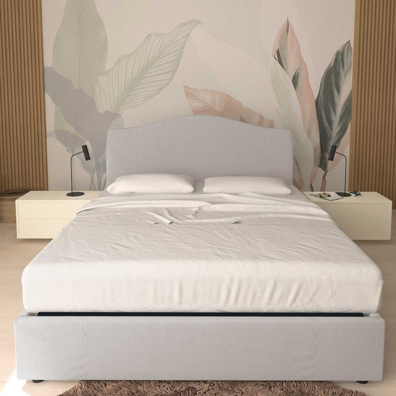 King size / queen size storage bed in Vittoria fabric