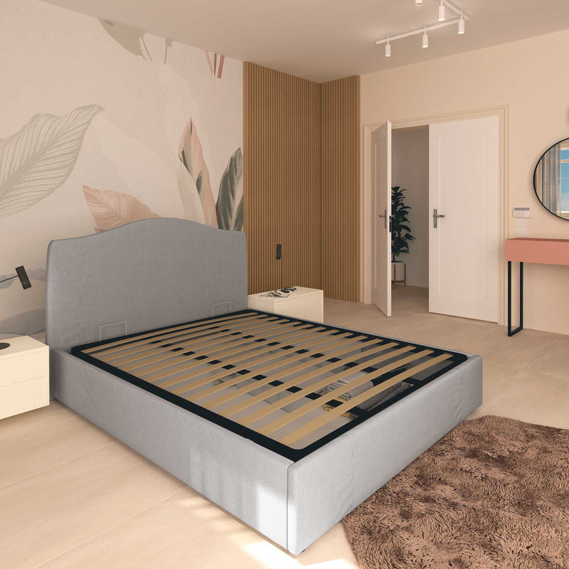 Letto contenitore  king size / queen size in tessuto Vittoria