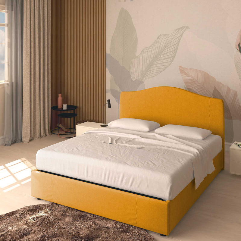 King size / queen size storage bed in Vittoria fabric