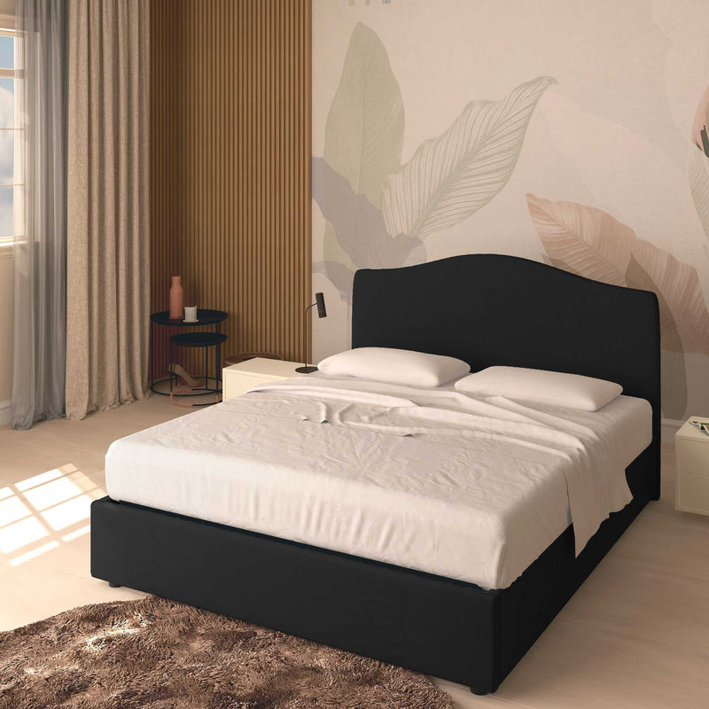 Lit coffre king size / queen size en tissu Vittoria