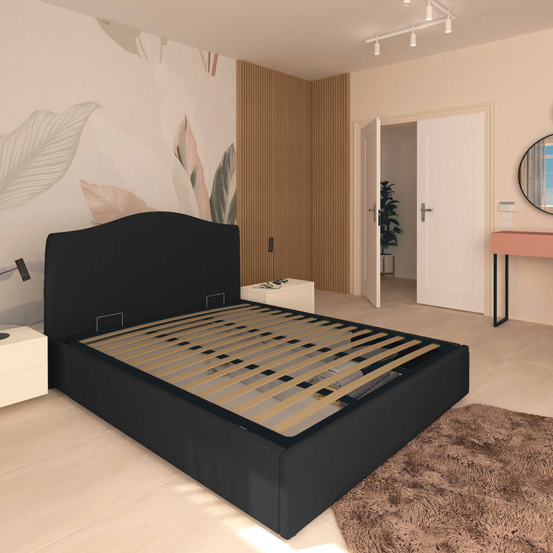 Single storage bed in Vittoria fabric