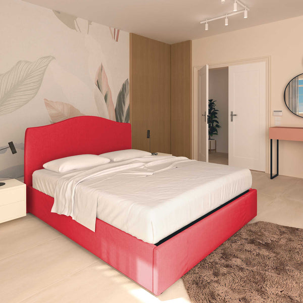 Lit coffre une place et demie en tissu Vittoria