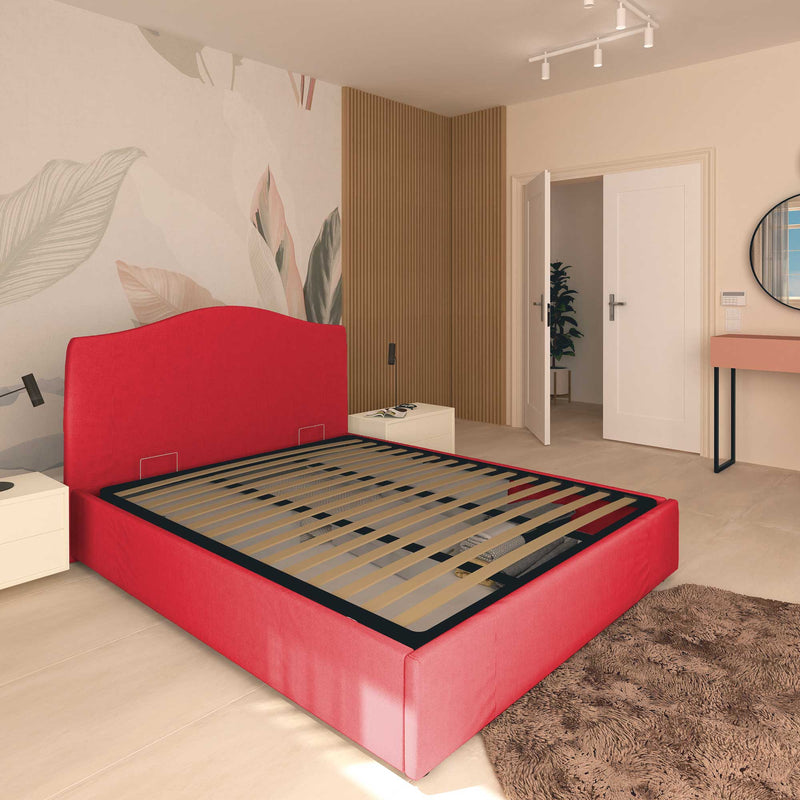 Single storage bed in Vittoria fabric