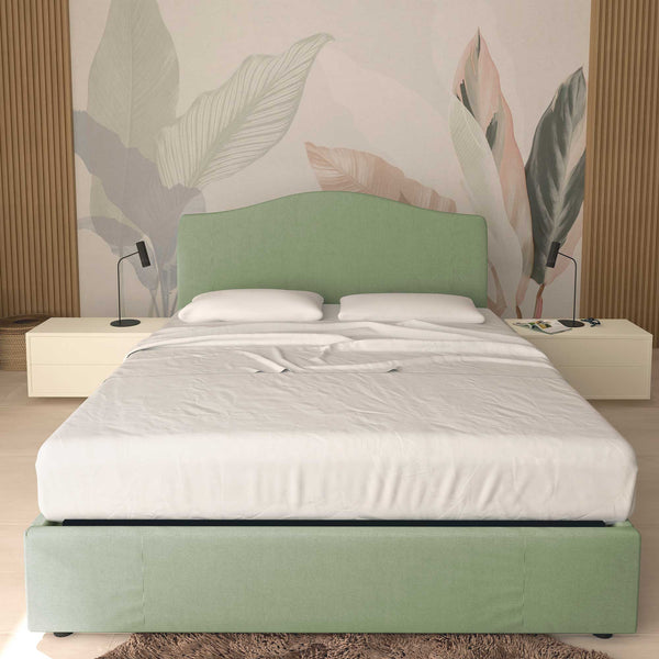 Lit coffre une place et demie en tissu Vittoria