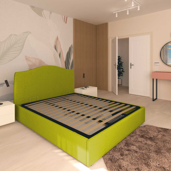 Lit coffre simple en tissu Vittoria