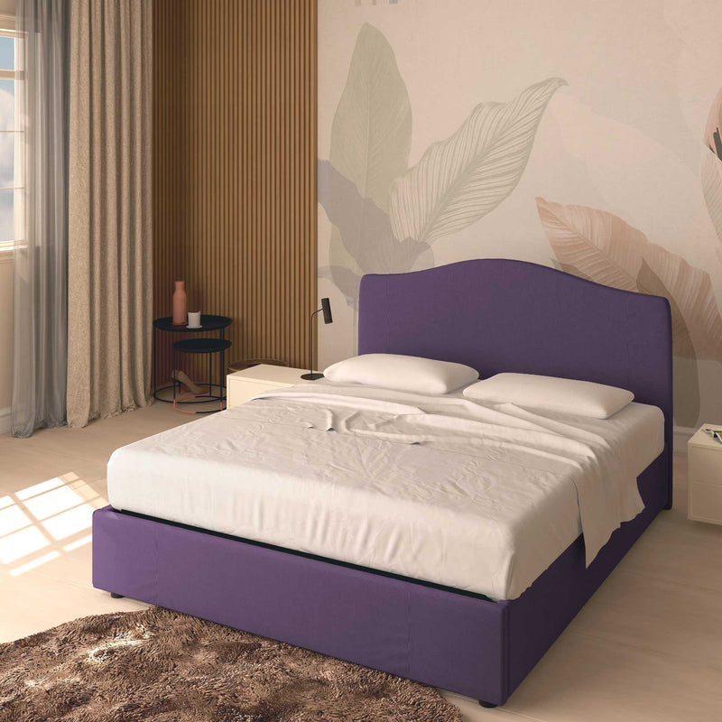 Queen size storage bed in Vittoria fabric