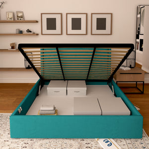 Letto contenitore in tessuto sfoderabile Aurora