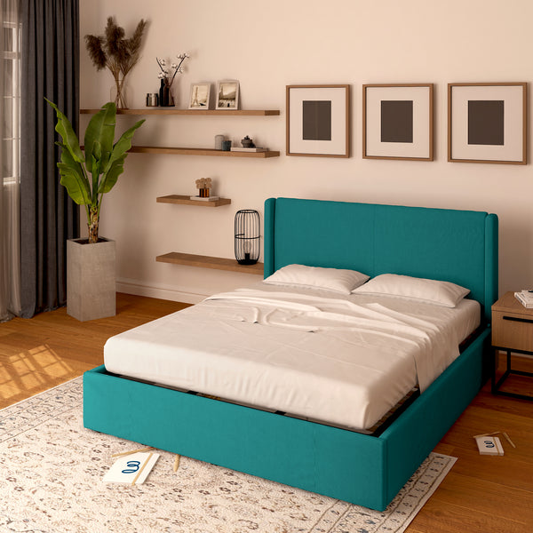 Letto contenitore in tessuto sfoderabile Aurora