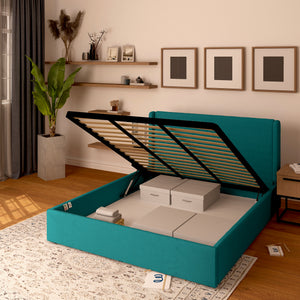 Letto contenitore in tessuto sfoderabile Aurora