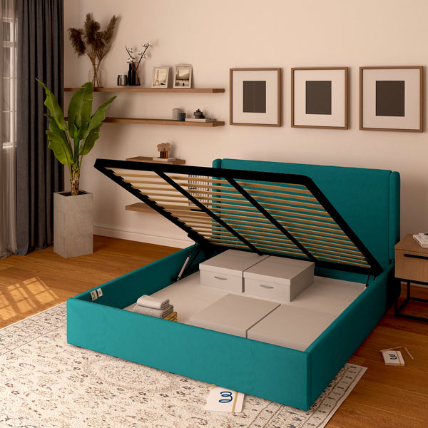 Letto contenitore in tessuto sfoderabile Aurora