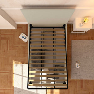 Baldiflex letto contenitore piazza e mezza in ecopelle sfoderabile Rossano beige chiaro top