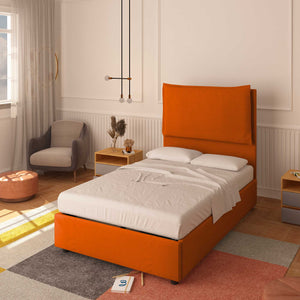 Lit sans cadre une place et demie en tissu Diana XL