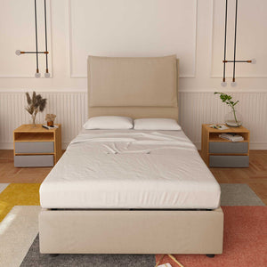 Lit sans cadre une place et demie en tissu Diana XL