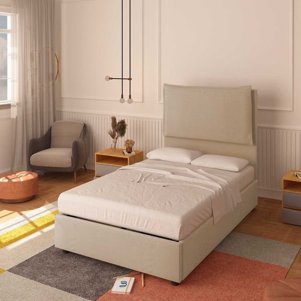 Lit sans cadre une place et demie en tissu Diana XL