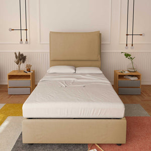 Lit sans cadre une place et demie en tissu Diana XL