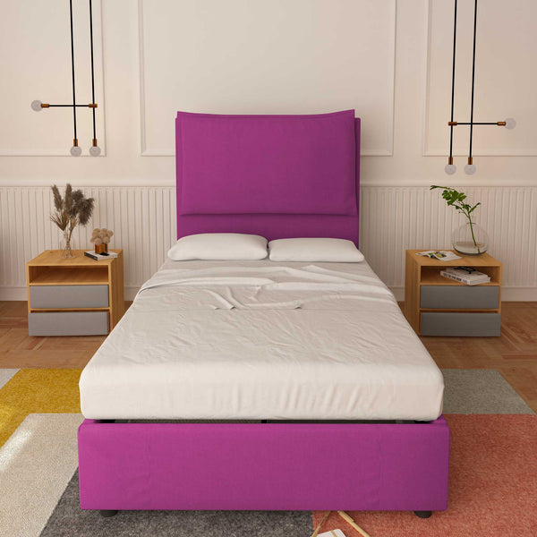 Lit sans cadre une place et demie en tissu Diana XL