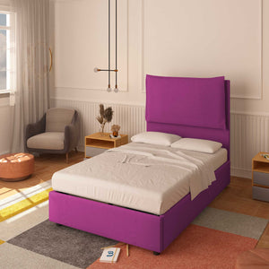 Lit sans cadre une place et demie en tissu Diana XL