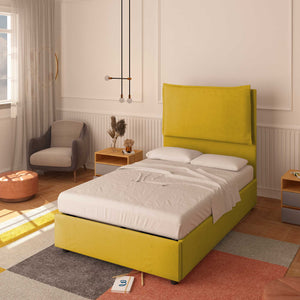 Lit sans cadre une place et demie en tissu Diana XL