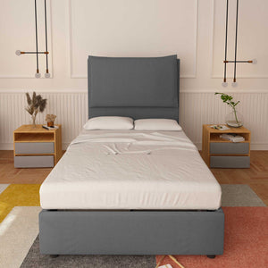 Lit sans cadre une place et demie en tissu Diana XL