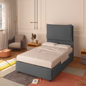 Lit sans cadre une place et demie en tissu Diana XL