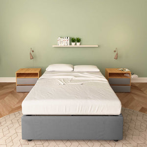 baldiflex letto tessuto grigio antracite una piazza e mezzo senza testata cloe