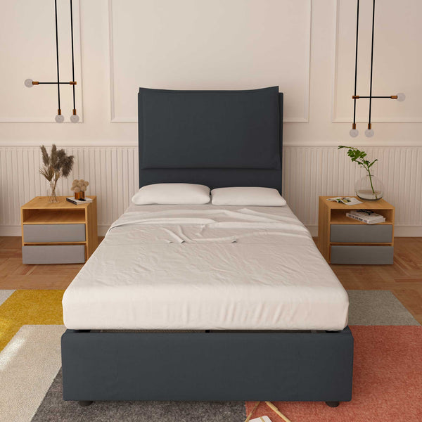 Lit sans cadre une place et demie en tissu Diana XL