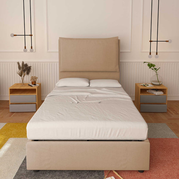 Lit sans cadre une place et demie en tissu Diana XL