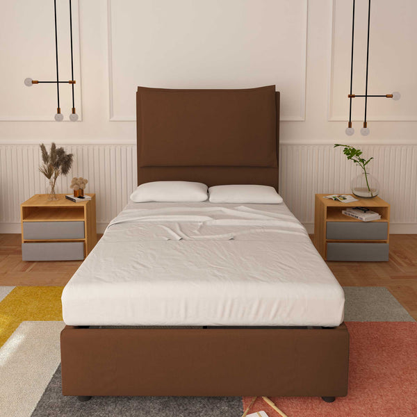 Lit sans cadre une place et demie en tissu Diana XL