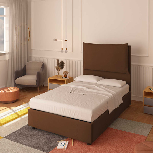 Lit sans cadre une place et demie en tissu Diana XL