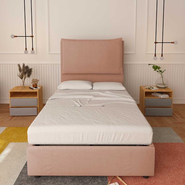 Lit sans cadre une place et demie en tissu Diana XL