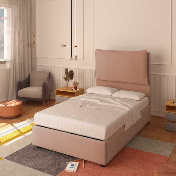 Lit sans cadre une place et demie en tissu Diana XL