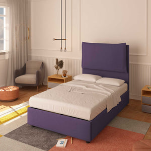 Lit sans cadre une place et demie en tissu Diana XL