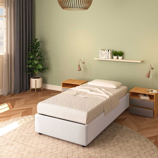 Lit sans conteneur simple en tissu Clara