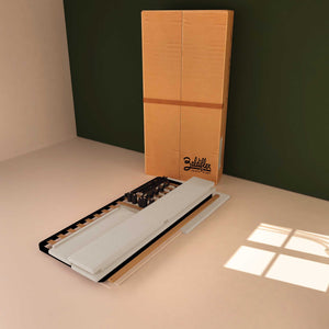 Baldiflex letto contenitore singolo in ecopelle sfoderabile Rossano bianco scatola