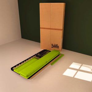 Baldiflex letto contenitore singolo in ecopelle sfoderabile Rossano verde mela scatola