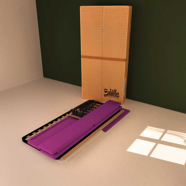 Baldiflex letto contenitore singolo in tessuto sfoderabile Rossano fucsia scatola