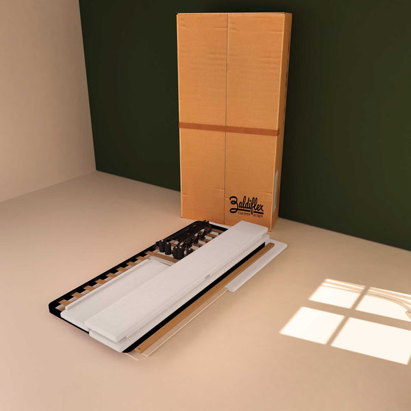 Baldiflex letto contenitore singolo in tessuto sfoderabile Rossano grigio chiaro scatola