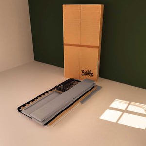 Baldiflex letto contenitore singolo in tessuto sfoderabile Rossano grigio scatola